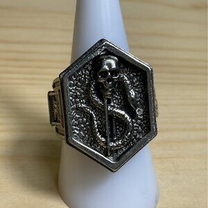 925 Dark Mark Harry Potter Ring Snake Skull